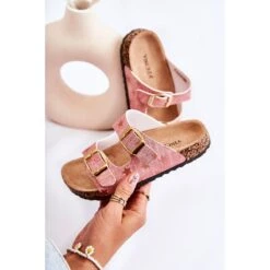 Vinceza Chaussons Enfants Confortables Rouges Ander Multicolore Rose