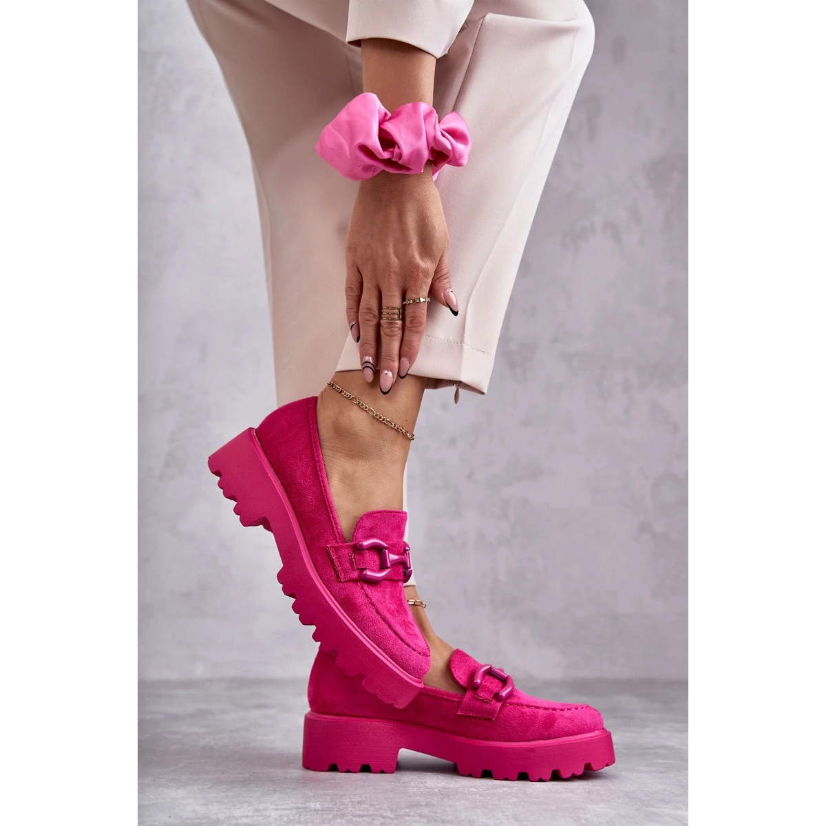 Vinceza Chaussures En Daim Pour Femmes Sur La Plate-forme Rose Gunn – Image 2