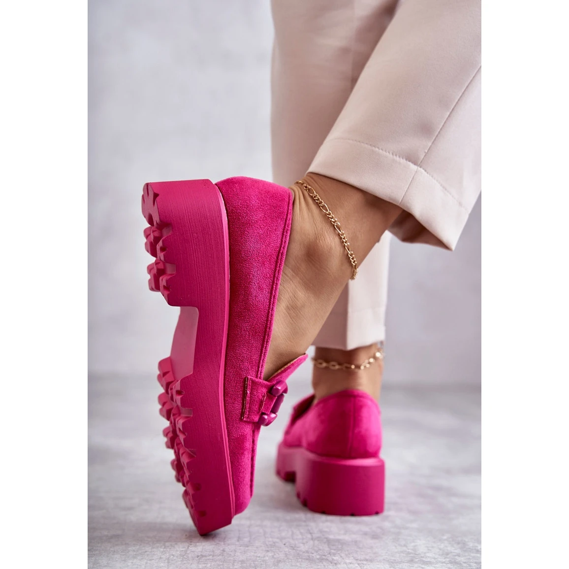 Vinceza Chaussures En Daim Pour Femmes Sur La Plate-forme Rose Gunn – Image 4