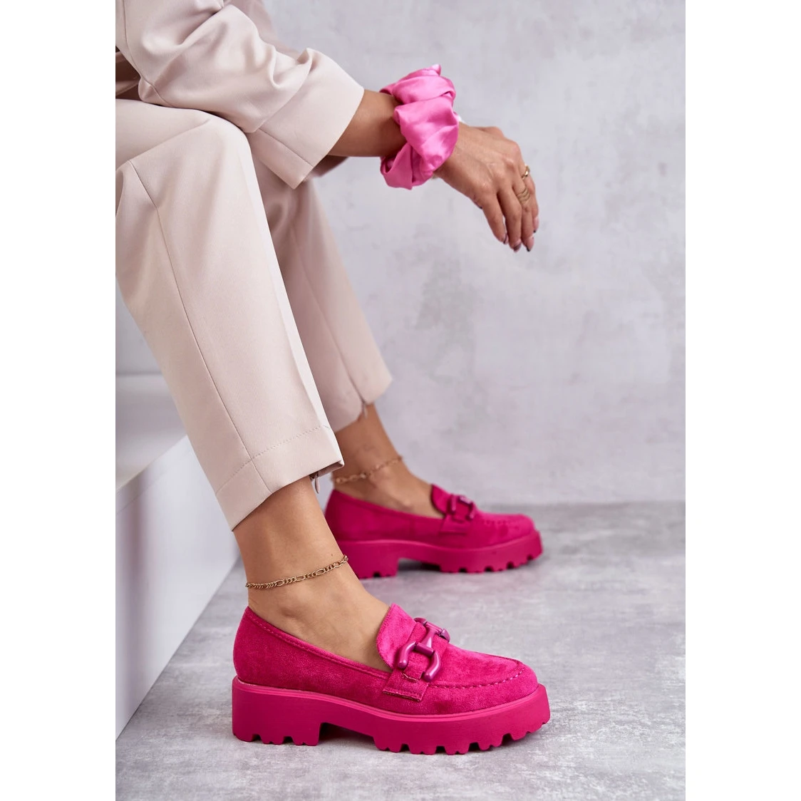 Vinceza Chaussures En Daim Pour Femmes Sur La Plate-forme Rose Gunn – Image 5
