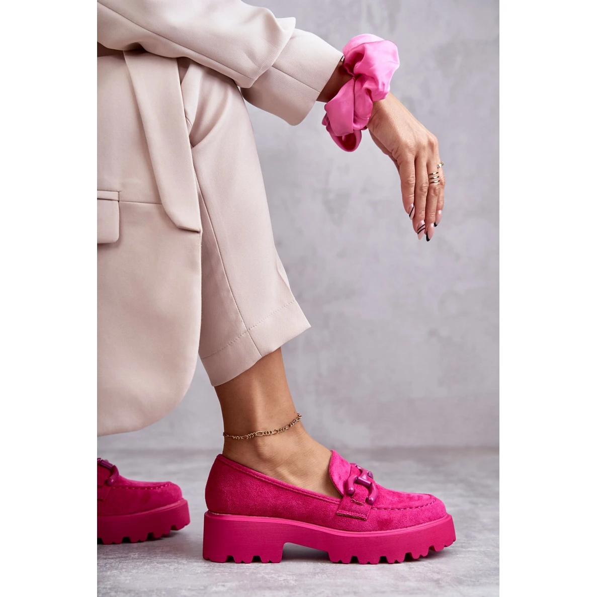 Vinceza Chaussures En Daim Pour Femmes Sur La Plate-forme Rose Gunn – Image 8