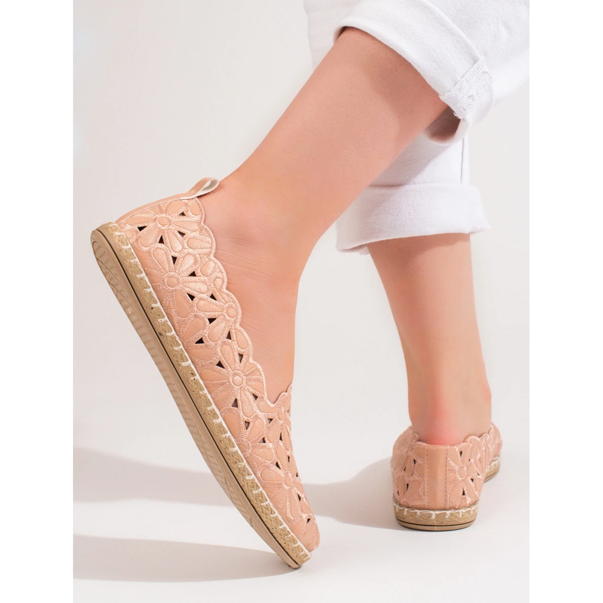 W. Potocki Ballerines Femme Ajourées Potocki Beige – Image 2