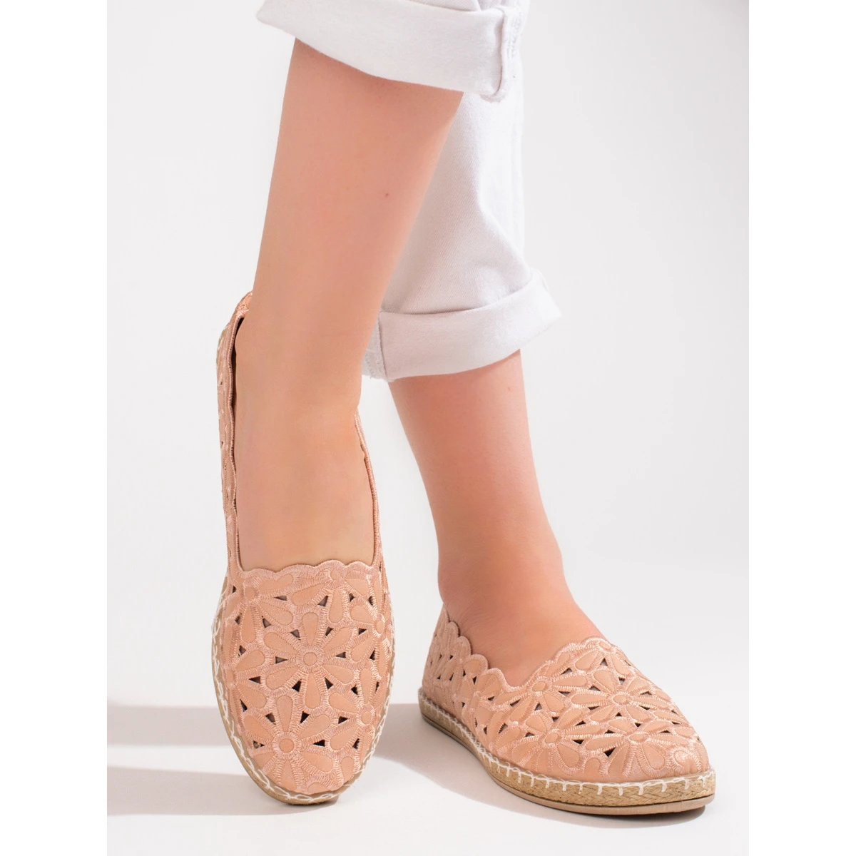 W. Potocki Ballerines Femme Ajourées Potocki Beige – Image 3