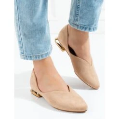 W. Potocki Ballerines Femme Daim Potocki Beige