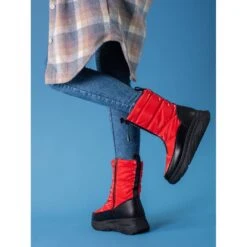 W. Potocki Bottes De Neige Rouges Pour Femmes Sur La Plateforme Potocki