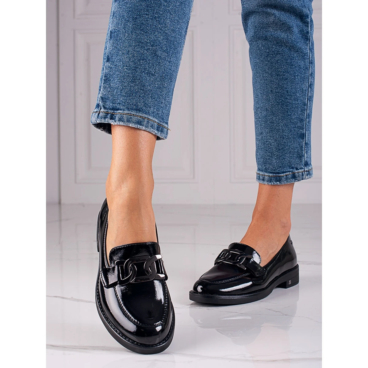 W. Potocki Chaussures Laquées Noires V. Potocki Le Noir