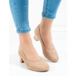W. Potocki Escarpins Ajourés Beige Femme Potocki