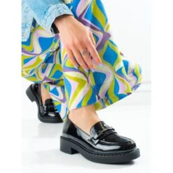 W. Potocki Mocassins Pour Femmes Potocki Sur La Plate-forme Noire Le Noir