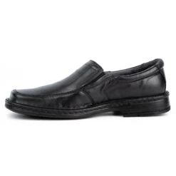WASAK Chaussures à Enfiler En Cuir Pour Hommes 0114W Noir Le Noir