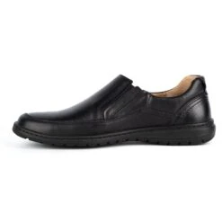 WASAK Chaussures à Enfiler En Cuir Pour Hommes 0115W Noir Le Noir