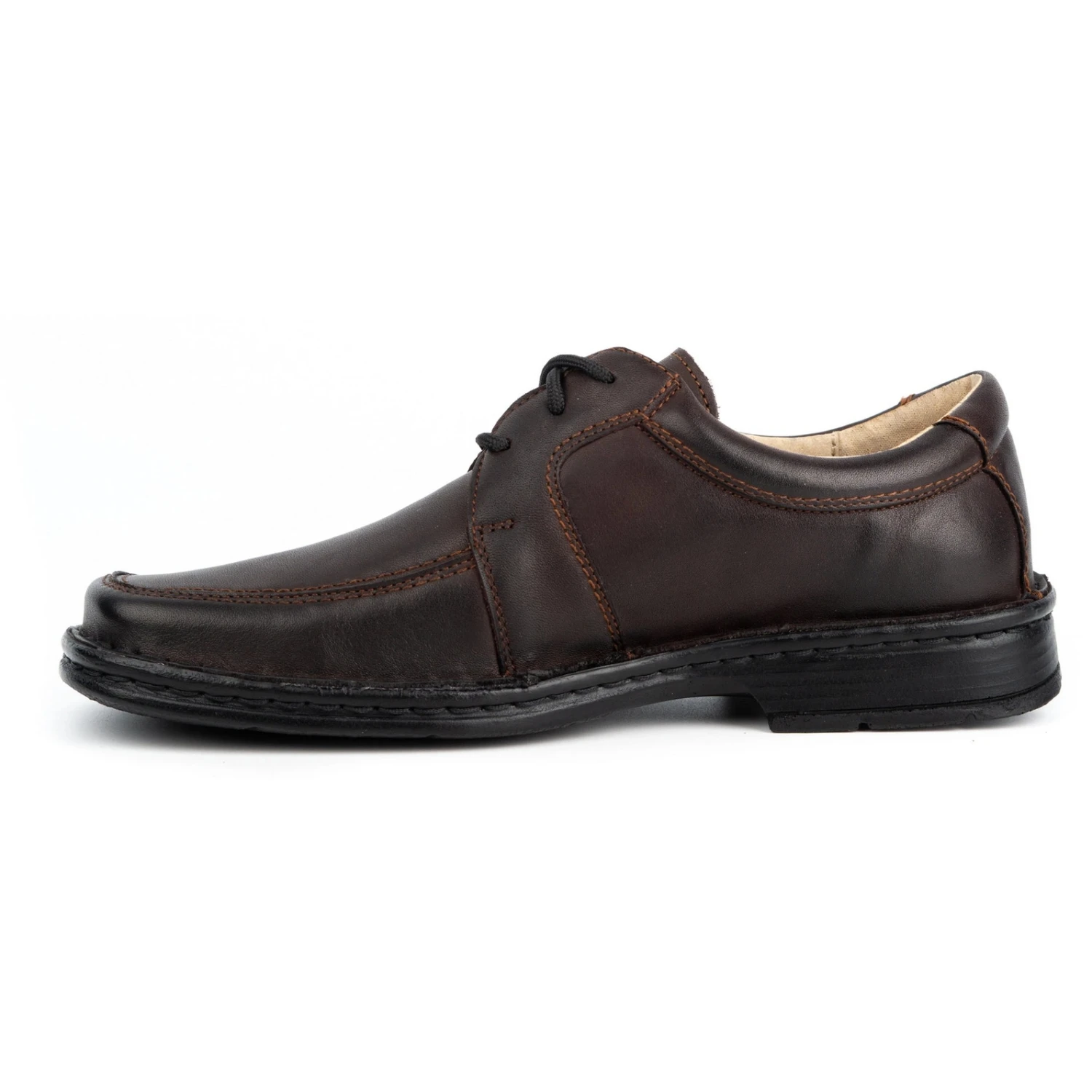 WASAK Chaussures Décontractées En Cuir Pour Hommes 0078W Marron Brun