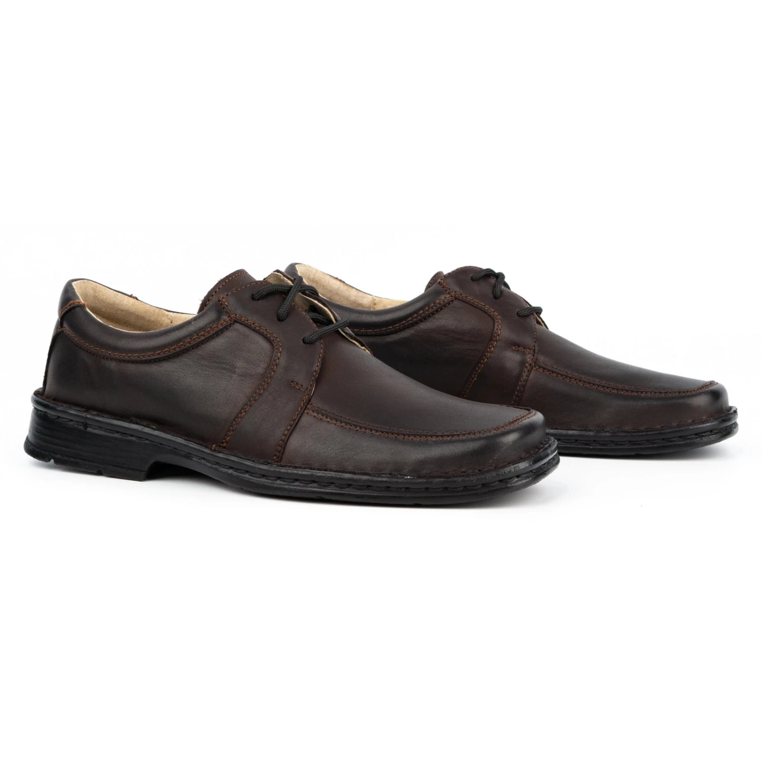 WASAK Chaussures Décontractées En Cuir Pour Hommes 0078W Marron Brun – Image 2