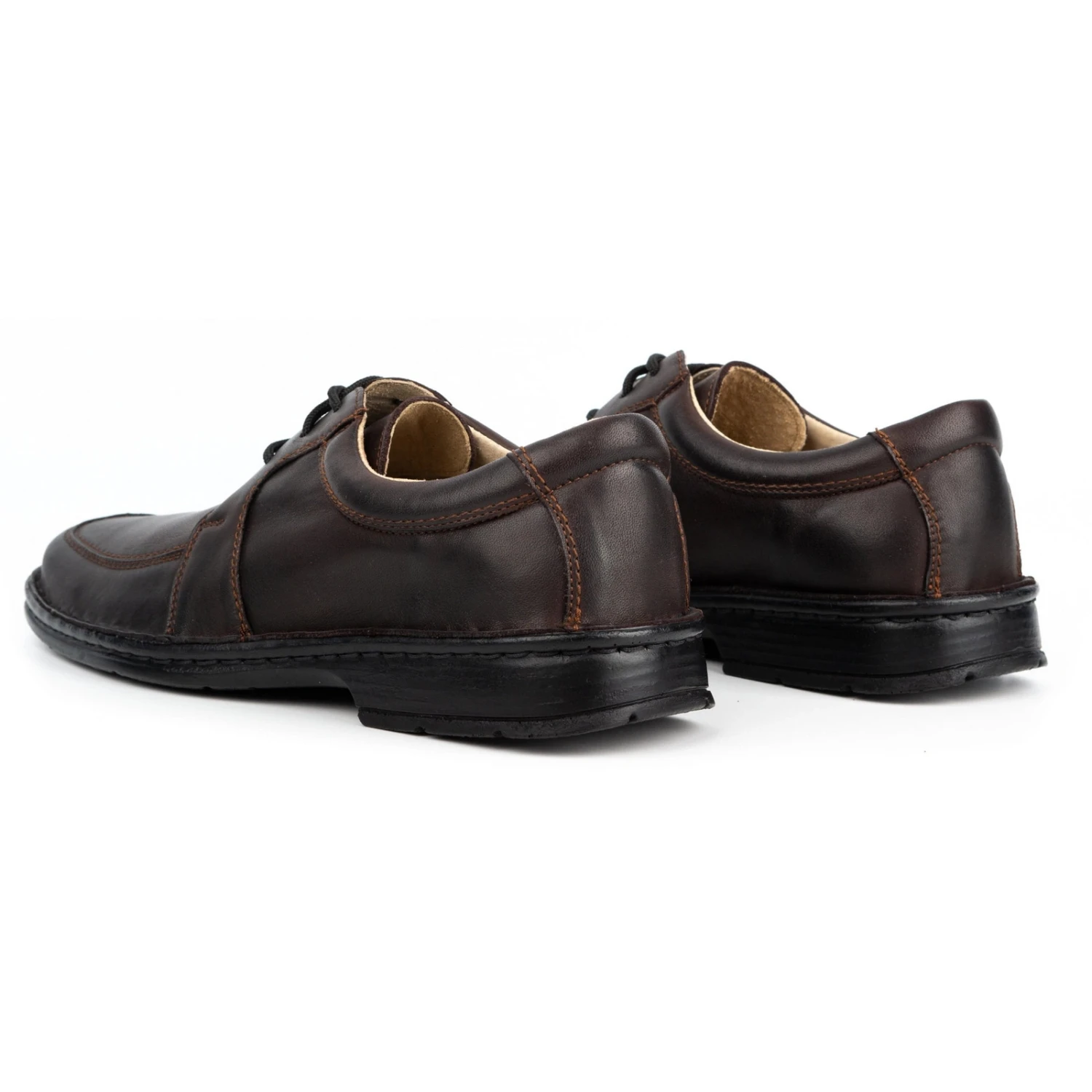 WASAK Chaussures Décontractées En Cuir Pour Hommes 0078W Marron Brun – Image 5