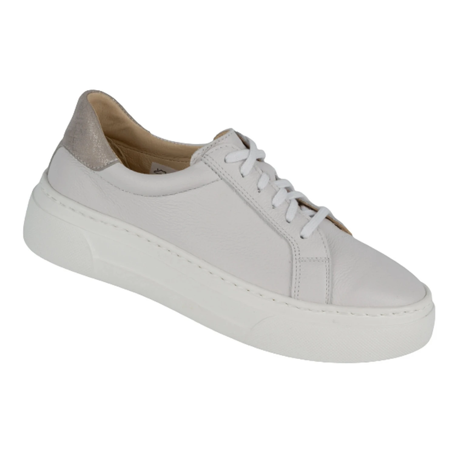 WASAK Chaussures Femme Baskets En Cuir 0680W Blanc Blanche – Image 3