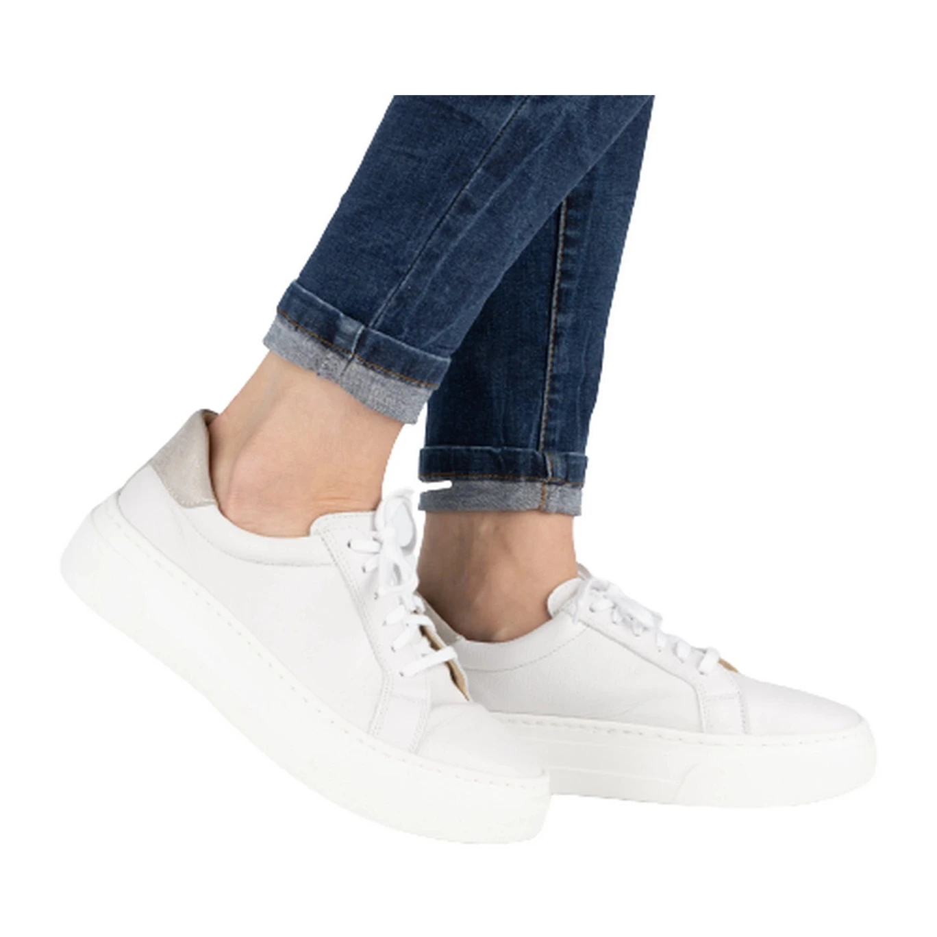 WASAK Chaussures Femme Baskets En Cuir 0680W Blanc Blanche – Image 9