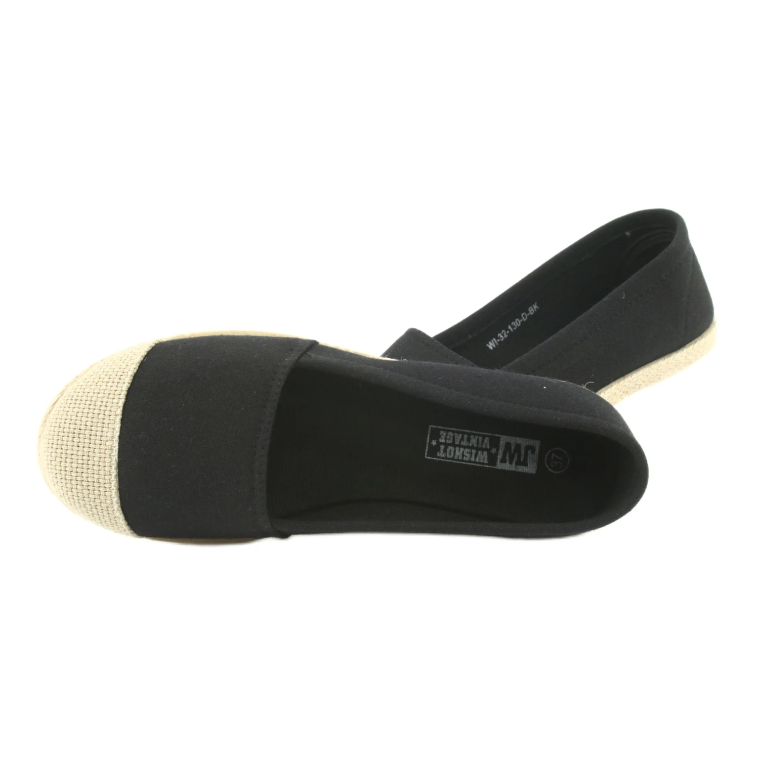 Wishot 32-130 Ballerines Espadrilles Le Noir – Image 5