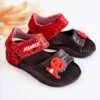 WJ1 Sandales Légères Pour Enfants Avec Décorations Fidèles Noires Et Rouges Le Noir