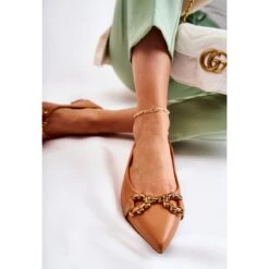 WS1 Ballerines Femme En Spitz Avec Décoration Camel Carlos Brun