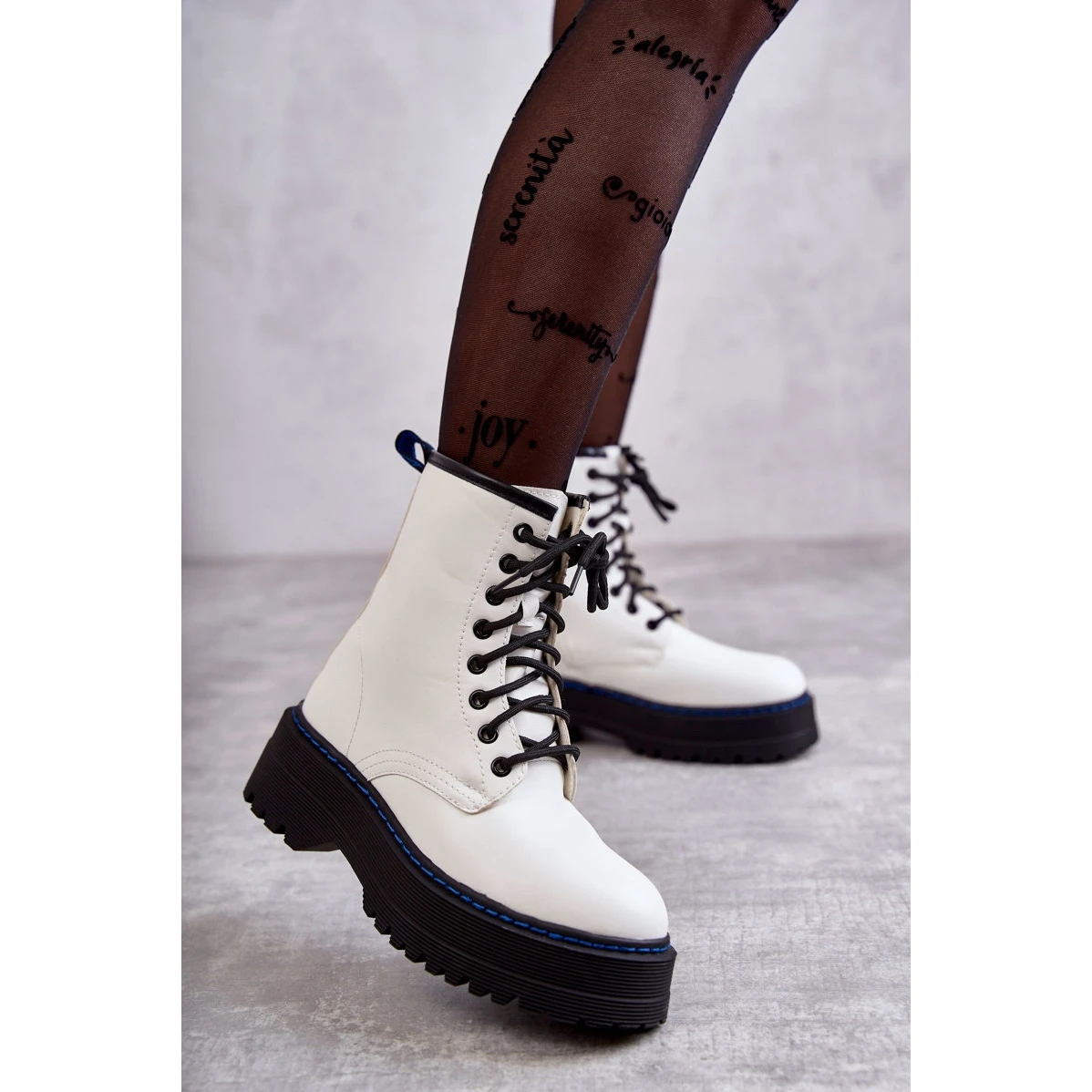 WS1 Bottes Nouées Pour Femme Glany White Callie Blanche – Image 11
