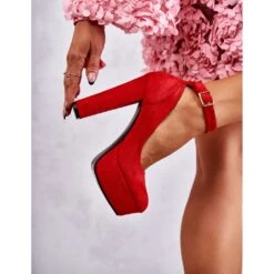 WS1 Escarpins En Daim Sur La Plate-forme Rouge Rivia