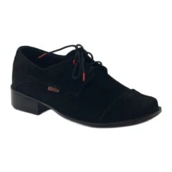Zarro Chaussures De Communion Noires, Peau De Chamois Le Noir Rouge
